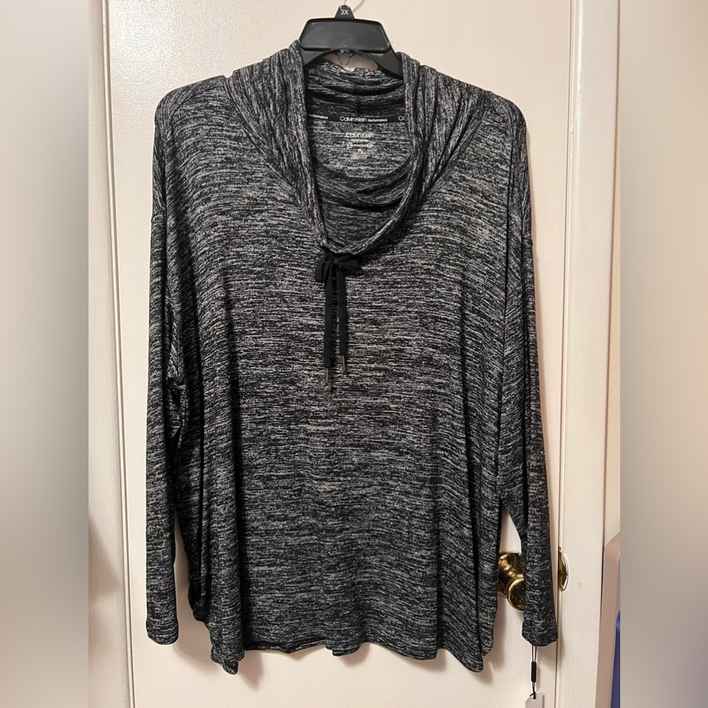 CK PERF, cowl, dark gray, stretch, NWT